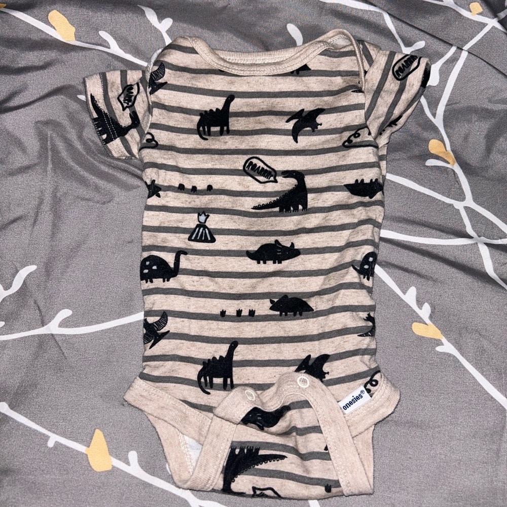 🌼2 for $5🌼 Khaki Dino Onesie